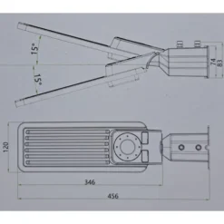 Faro a led lampione stradale con chip LUMILEDS di alta qualità 50W 6000lm OPTONICA varie tonalità di luce