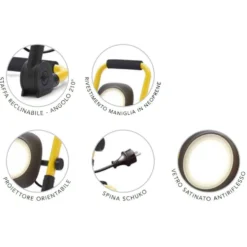 Faro da lavoro portatile proiettore da cantiere CFG EDIL LED 50W 3500 lumen luce 4000K