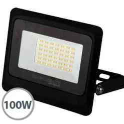 Faro led da esterno proiettore led 100W 9000 lumen nero CFG SQUARE LED con selettore luce 3000K-4000K-5000K