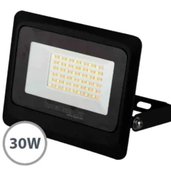 Faro led da esterno proiettore led 30W 2700 lumen nero CFG SQUARE LED con selettore luce 3000K-4000K-5000K