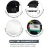 Faro led da esterno proiettore led 50W 4500 lumen nero CFG SQUARE LED con selettore luce 3000K-4000K-5000K