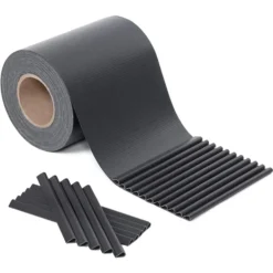 Fascia frangivista striscia telo in pvc oscurante per recinzioni cm.19 x 35 mt. grigio scuro antracite con clips di fissaggio