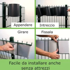Fascia frangivista striscia telo in pvc oscurante per recinzioni cm.19 x 35 mt. marrone con clips di fissaggio