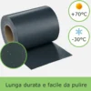Fascia frangivista striscia telo in pvc oscurante per recinzioni cm.19 x 35 mt. stone effetto pietre con clips di fissaggio