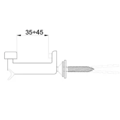 Fermapersiane automatico in nylon bianco con vite cm.7 tipo grillo IBFM