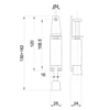Fermaporte a pedale con molla mm.120 bianco regol. 130/162 mm. IBFM 239