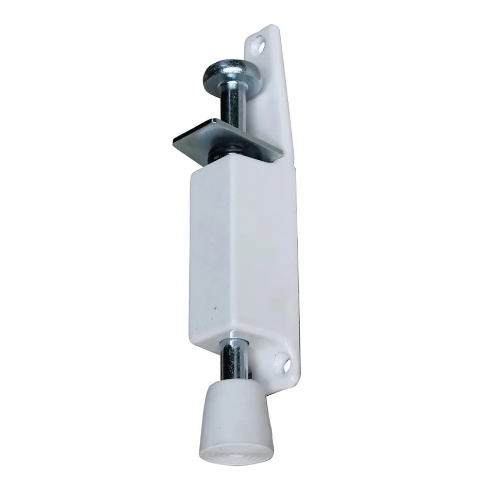 Fermaporte a pedale con molla mm.120 bianco regol. 130/162 mm. IBFM 239
