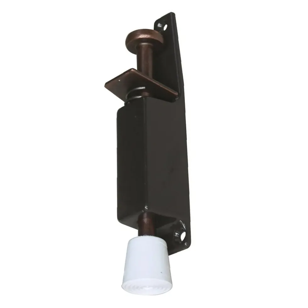 Fermaporte a pedale con molla mm.120 bronzo regol. 130/162 mm. IBFM 240