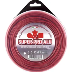 Filo nylon professionale tondo per decespugliatore ALUMADE con ossido di alluminio dm.3,5 x 45 mt. red