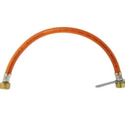 Flessibile gas plastificato arancio a norma EN16436 per bombola e centralina 1/2" f.f. cm.50-70-100-200