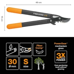 Forbici cesoia troncarami FISKARS POWERGEAR L72 lame bypass ad uncino