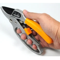 Forbici da potatura in alluminio taglio battente mm.200 lama teflon TOLSEN 31023