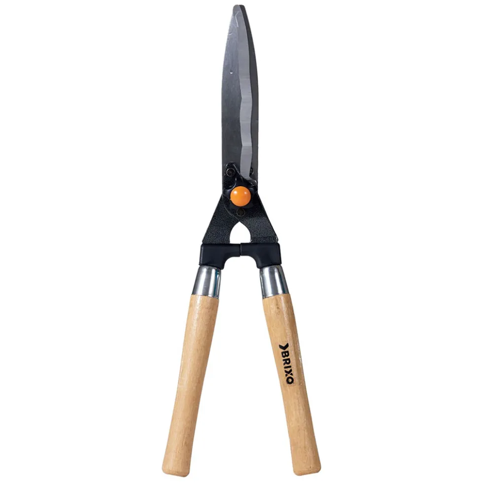 Forbici tagliasiepi BRIXO BASIC LINE cm.50 manici legno lama ondulata cm.20