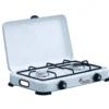 Fornello a gas gpl 2 fuochi con coperchio MULTIFIRE 2 convertibile a gas metano