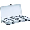 Fornello a gas gpl 3 fuochi con coperchio MULTIFIRE 3 convertibile a gas metano