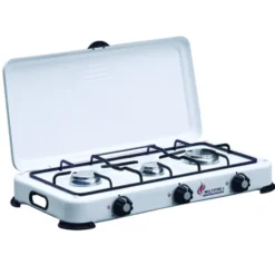 Fornello a gas gpl 3 fuochi con coperchio MULTIFIRE 3 convertibile a gas metano