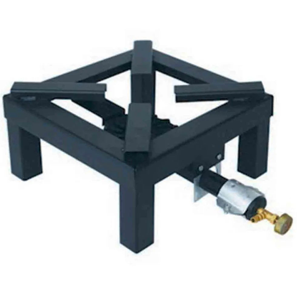 Fornellone a gas cm.30 x 30 in acciaio con bruciatore in ghisa