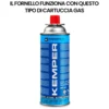 Fornello portatile a gas da campeggio KEMPER SMART 104987E per cartuccia gas KEMPER 577