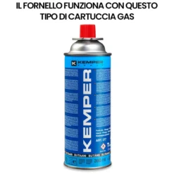 Fornello portatile a gas da campeggio KEMPER SMART 104987E per cartuccia gas KEMPER 577