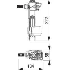 Galleggiante FLUIDMASTER 747EL 3/8" vavola di carico per ITS TODINI