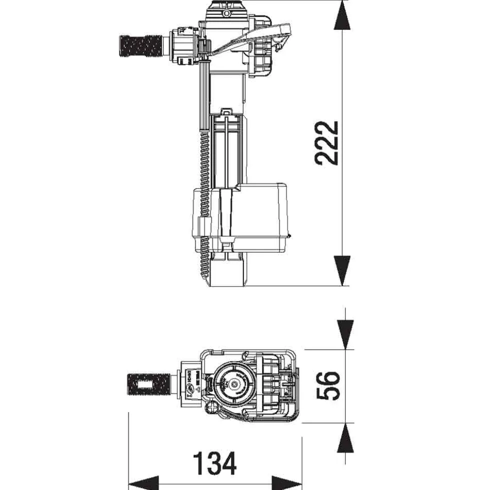 Galleggiante FLUIDMASTER 747EL 3/8" vavola di carico per ITS TODINI