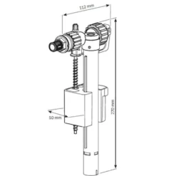 Galleggiante universale 3/8" CR 1510NF compatto per cassette wc esterne e ad incasso