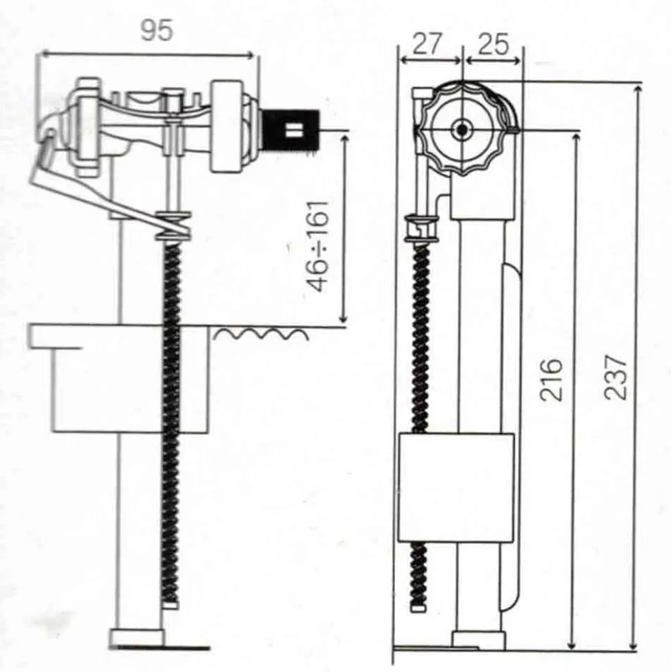 Galleggiante universale 3/8" MARYPLAST IL COMPATIBILE per cassette wc esterne e ad incasso
