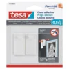 Ganci adesivi fissi bianchi per muro intonaco e carta da parati bl.2 pz. TESA 77772