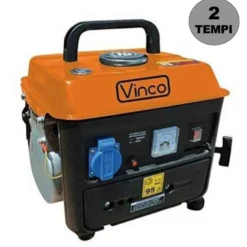 Generatore di corrente portatile a benzina motore 2 tempi potenza max 0,8 KW gruppo elettrogeno VINCO 60104
