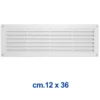 Griglia di aerazione in abs rettangolare cm.12 x 36 bianca