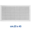 Griglia di aerazione in abs rettangolare cm.23 x 43 bianca