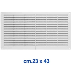 Griglia di aerazione in abs rettangolare cm.23 x 43 bianca