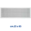 Griglia di aerazione in abs rettangolare cm.23 x 63 bianca