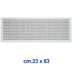 Griglia di aerazione in abs rettangolare cm.23 x 63 bianca