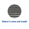 Griglia di aerazione in alluminio tonda dm.100 con rete