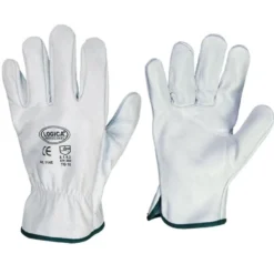 Guanti da lavoro in pelle fiore di bufalo bianco tg.9-10-11