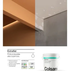 Idropittura lavabile per interni ad elevata copertura COLSAM EXTRAFLAT bianco