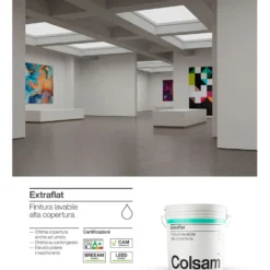 Idropittura lavabile per interni ad elevata copertura COLSAM EXTRAFLAT bianco