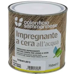 Impregnante cerato all' acqua COLSAM SANOLEGNO trasparente satinato lt.0,750 - 2,500