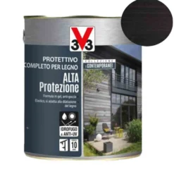 Impregnante protettivo all' acqua "I CONTEMPORANEI" ad alta protezione per legno lt.0,750 - 2,500 GRIGIO GRAFITE V33