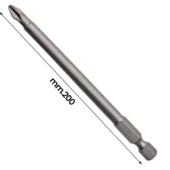 Inserto bits prolungato 1/4" punta a croce philips PH2 x 200 mm. ECEF