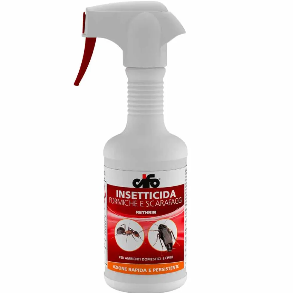 Insetticida liquido concentrato pronto all'uso per scarafaggi blatte e formiche ml.500 CIFO RETHRIN
