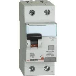 Interruttore magnetotermico differenziale BTDIN 1P+N 2m AC 10A 0.03A BTICINO GC8813AC10