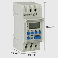 Interruttore orario digitale con riserva di carica per quadro din BRAVO 93003225