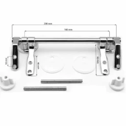 Kit cerniere cromate universali unite con asta mod. America per sedile wc 111-306