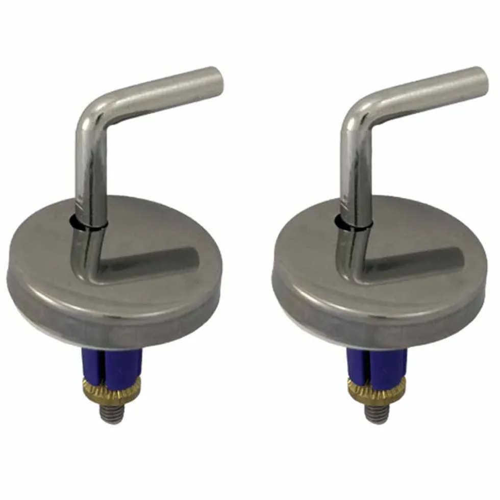 Kit cerniere regolabili S117K per sedile wc aggancio laterale gambo alto con tasselli