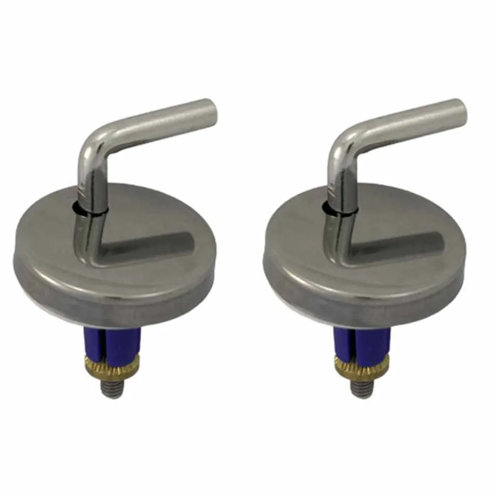 Kit cerniere regolabili S121K per sedile wc aggancio laterale gambo basso con tasselli