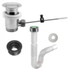 Kit di scarico per lavabo e bidet composto da piletta, tubo flessibile e guarnizione