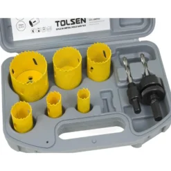 Kit frese a tazza hss bi-metal 9 pezzi da 19 a 57mm per metallo e acciaio TOLSEN 75861
