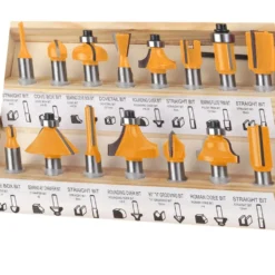 Kit 15 frese per legno gambo mm.8 TOLSEN 75681 per fresatrice verticale